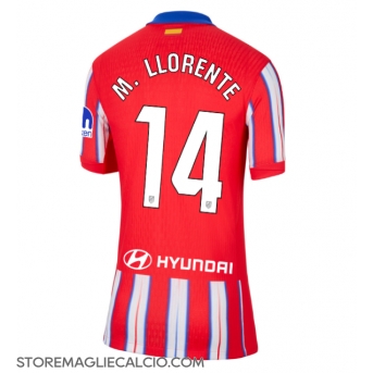Atletico Madrid Marcos Llorente #14 Maglia Gara Casa Repliche 2024-25 Donna